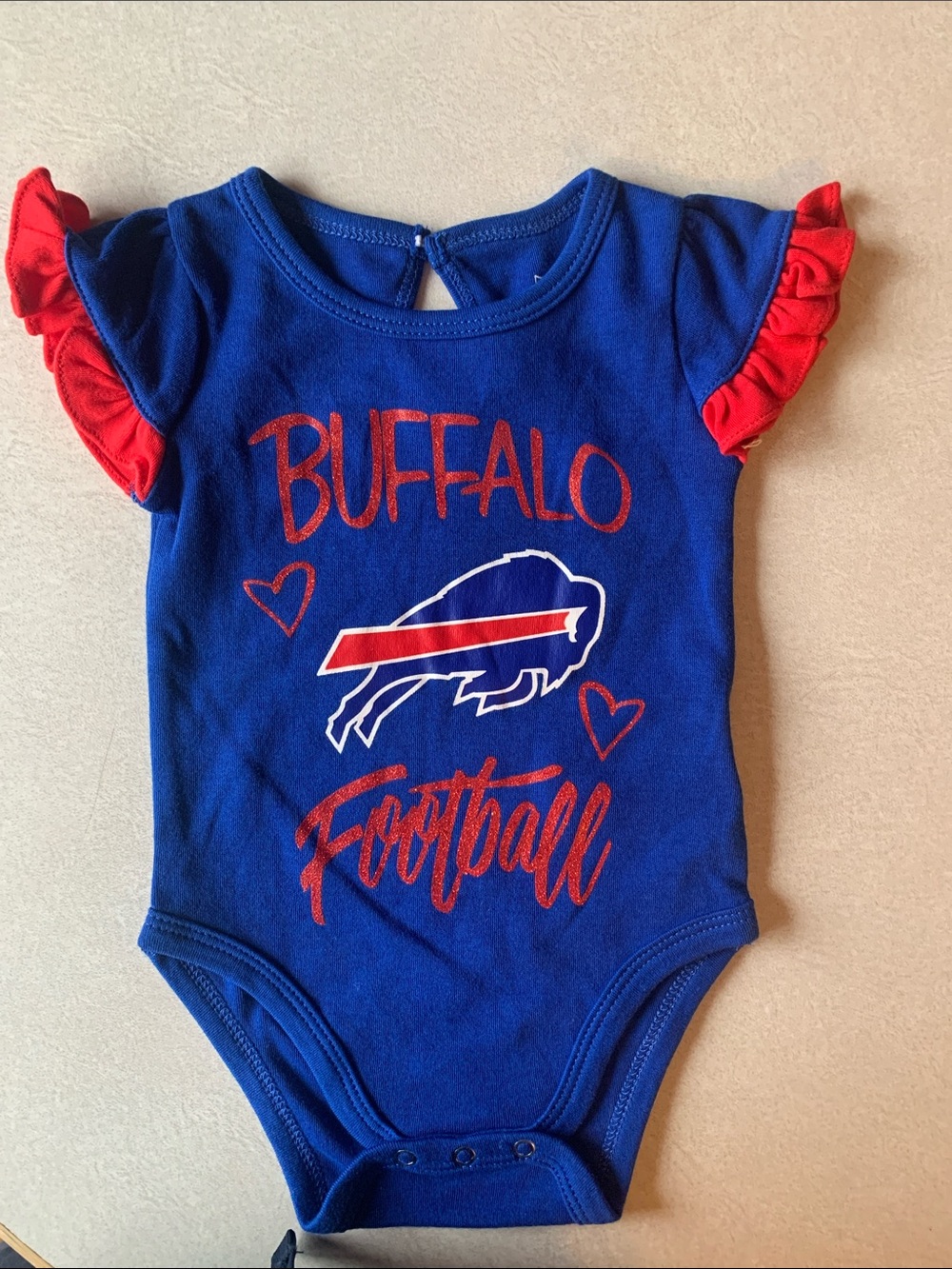 NFL Buffalo Football Baby Bodysuit in Blue and Red